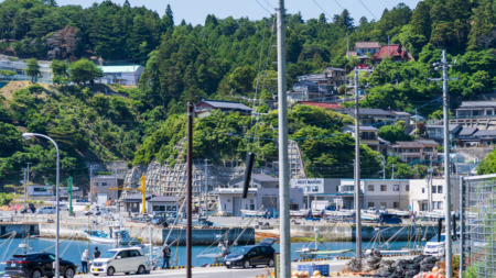 女川原発が立地している牡鹿半島の避難経路を撮影しました